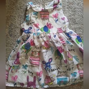 2T Patterned Satin Dress